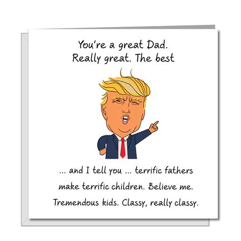 Donald Trump Fathers Day Card Funny Humorous and Amusing | Etsy
