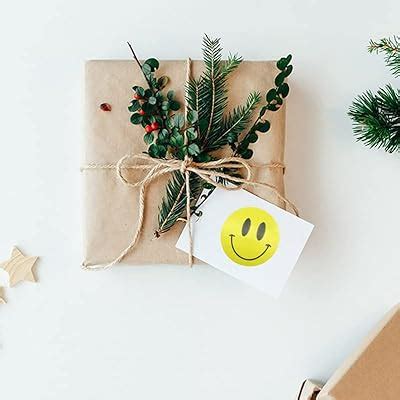 Buy Yellow Smiley Stickers Roll, 1 Round Happy Smiling Face Labels for ...