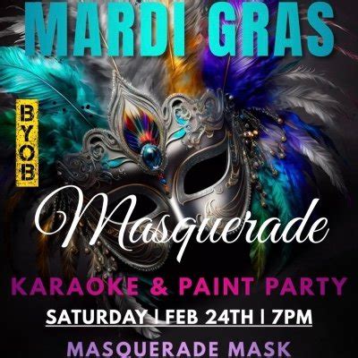 Mardi Gras Masquerade Paint & Karaoke Party, 323 S Main St, Greenville ...