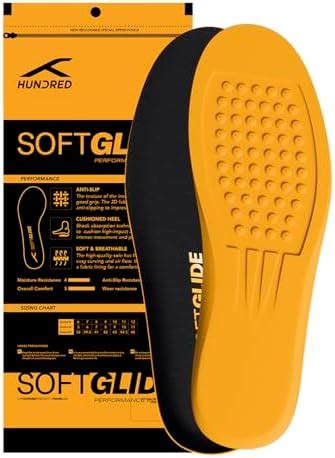 Hundred Soft Glide Performance Insoles | Plush Cushioning | Anti-Slip ...