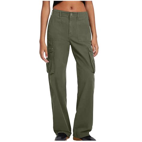 Dianli Women's Cargo Hiking Pants Lightweight Outdoor Solid Straight ...