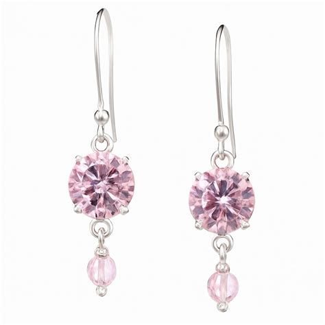 Blush Blossom Radiance Rhodium-Plated CZ 925 Sterling Silver Drop Earr ...