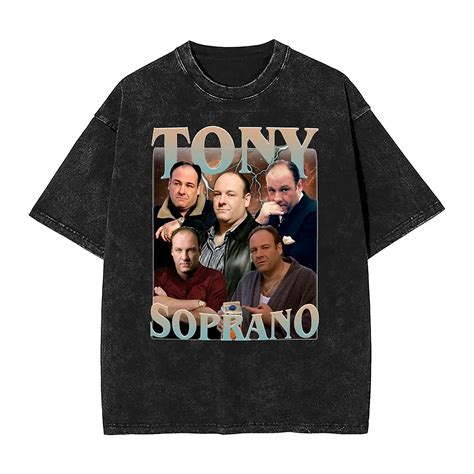 Vintage-Washed-T-Shirt-Vintage-Tony-Soprano-Cotton-T-Shirts-Crime-Drama ...