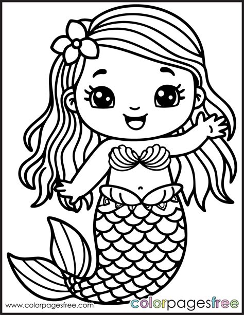 Free Printable Mermaid Coloring Page | colorpagesfree.com