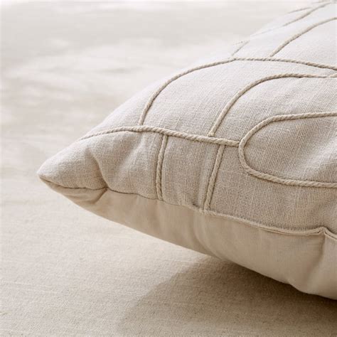 Buy Oyster Dune Thread Applique Filled Cushion - 45x45cm from Home ...