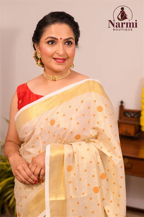 Malliga Kerala Tissue Saree | Narmi Boutique