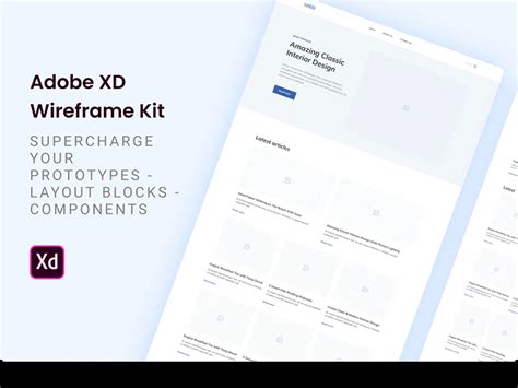 Simple Wireframe Kit freebie for Figma and Adobe XD