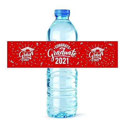 24 Class of 2021 Graduation Party Water Bottle | Ubuy India