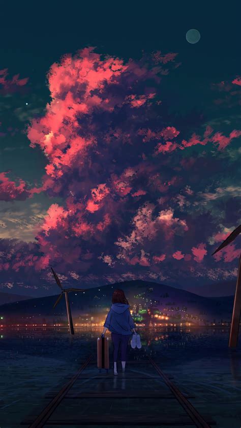 Anime Night Sky Wallpaper 4k Iphone