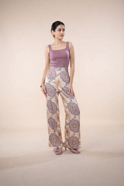 Buy Tulukka Modal Satin Shifting Lilac Flared Pants Online – Freedom Tree