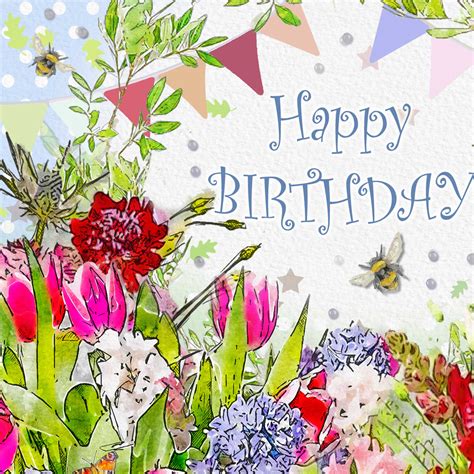 Happy Birthday Flowers Cards