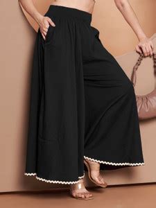 LookShine Relaxed Women Black Trousers - Buy LookShine Relaxed Women ...