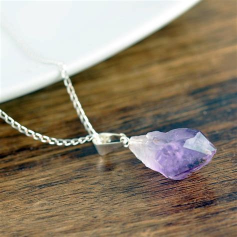 Amethyst Crystal Necklace, Amethyst Necklace, Healing Crystal Necklace ...