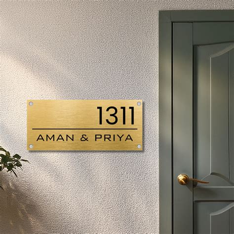 Simply Steel - House Name Plate (Steel) | Premium Custom Name Plate fo ...
