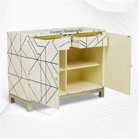 Nola Full Bone Inlay Cabinet Metal Legs Black – Luxury Handicrafts