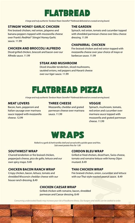 Lumberyard Bar & Grill menu in Marshfield, Wisconsin, USA