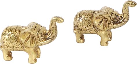ExclusiveLane Meenakari Royal Blue Elephant Metal Showpiece (14 cm x 6 ...