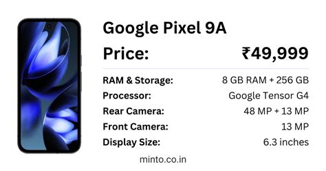 Google Pixel 9A Latest Price in India & Full Specs - Minto