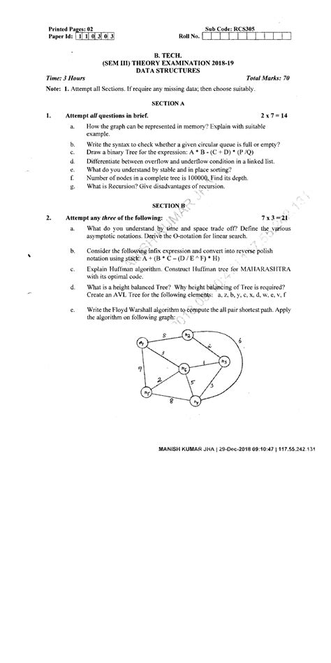 DATA Structures RCS 305 1 - Mini Project - Studocu