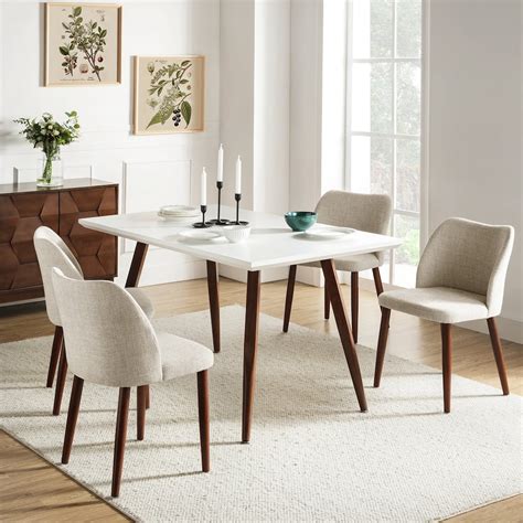 Melisa Upholstered Solid Wood Dining Chair Set of 6 by HULALA HOME - On ...