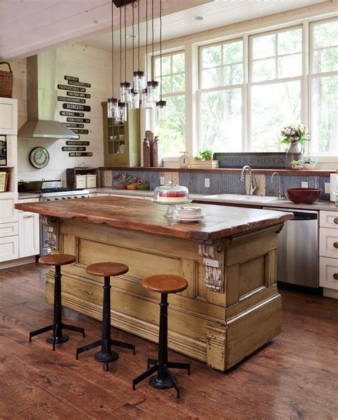 Vintage Industrial Kitchen Island Old Pine Wood Kitchen Island Rustic