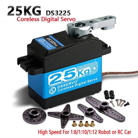 DSServo Coreless DS3225 25kg Waterproof Servo 180°, 270° (Optional ...