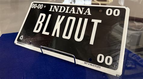 Indiana BMV unveils new ‘blackout’ license plates, available starting ...