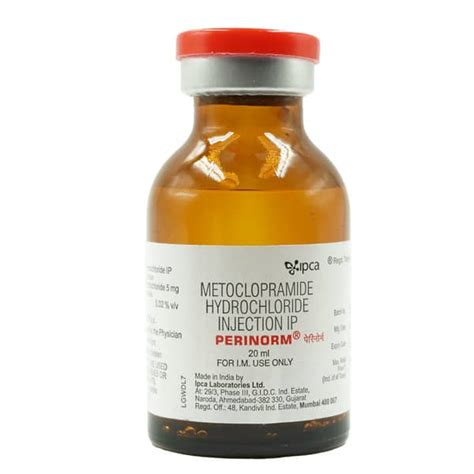 Perinorm 5 MG/ML Injection (20): Uses, Side Effects, Price & Dosage ...