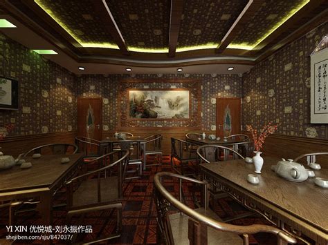 新中式茶楼茶馆设计装修_长沙茶楼装修_意辰装饰