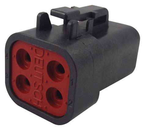 Deutsch - TE Connectivity DTP06-4S-E004 Automotive Connector Housing ...