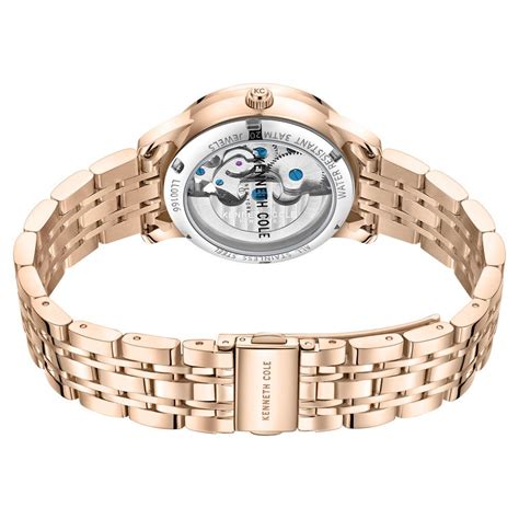 Kenneth Cole Automatic Analog Rose Gold Dial Metal Strap Watch For Wom ...