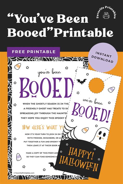 Free Printable You've been booed - Favorite Printables