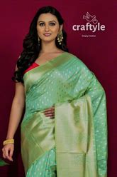 Olive Green Dual Tone Katan Silk Saree for Women – Craftyle