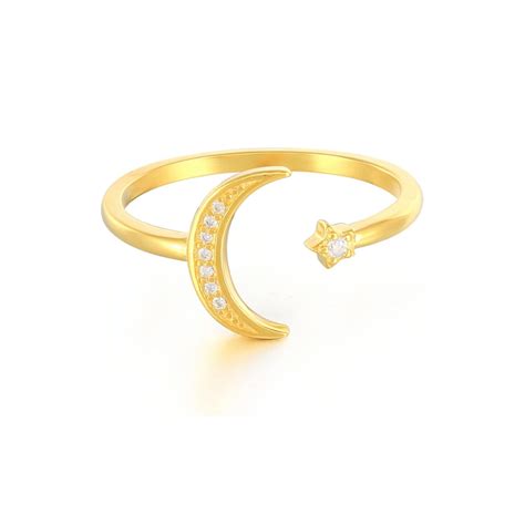 Moon & Star Ring – 925 Silver Design | ZIA Silver Jewellery