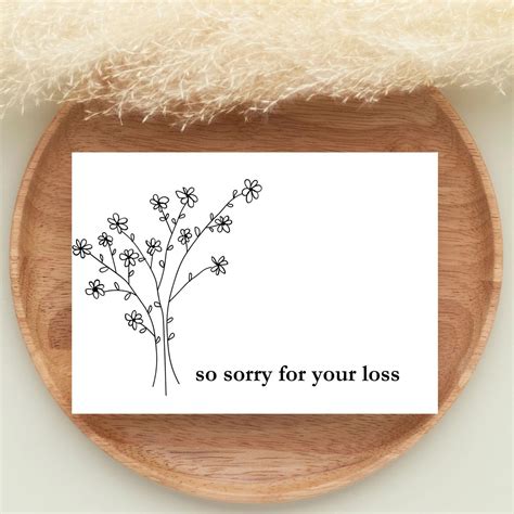 Deepest Sympathy Card, so Sorry for Your Loss Card ,DIGITAL Download ,printable Sympathy Card ...