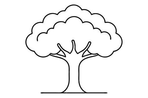 Outline of tree vector on white background | Premium AI-generated vector