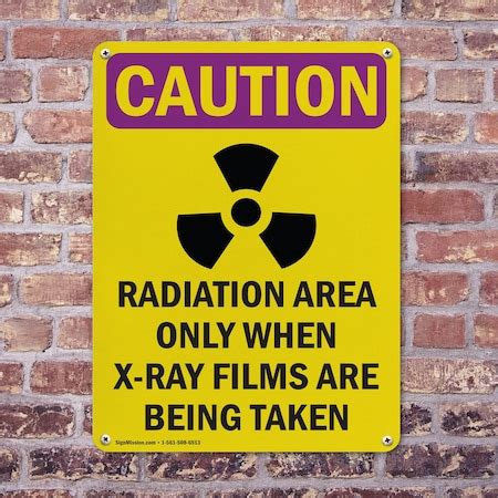 Signmission Radiation Area Only With Symbol OSHA Caution Radiation Sign ...