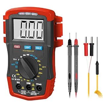 HOLDPEAK Amp Ohm Capacitor Tester HP-37A, Digital Multimeter Tester ...