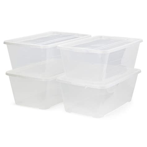 Buy LIFE STORY Adult Rectangular Plastic Plastic Storage Box, Clear ...