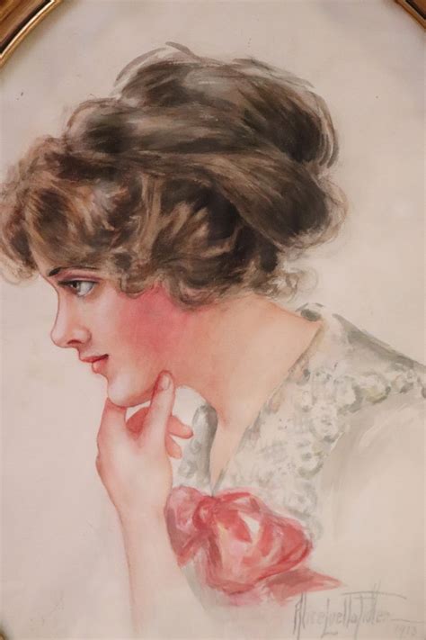 Alice Luella Fidler 1913 Portrait Of Beautiful Woman In Oval Frame ...