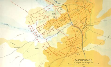 Map Of Passchendaele Belgium
