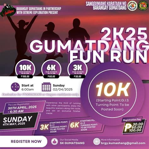 Gumatdang Fun Run 2k25, Gumatdang Itogon Benguet, La Trinidad, 4 May ...