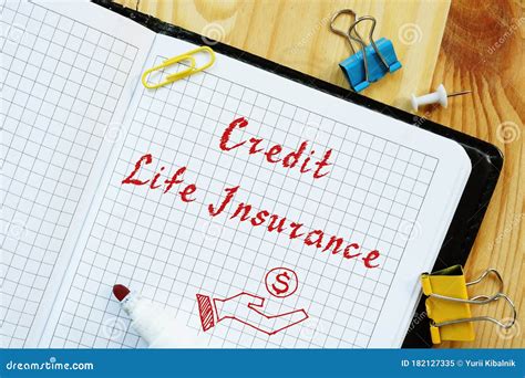 Credit Life Insurance Sign on the Sheet Stock Image - Image of contract ...