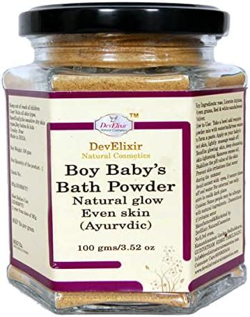 DevElixir Natural Cosmetics Boy Baby’s Bath Powder| skin brighten | 21 ...