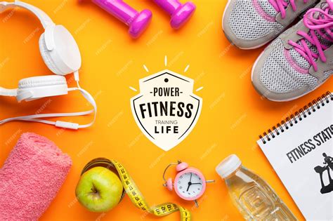 Premium PSD | Fitness class equipment and mock-up