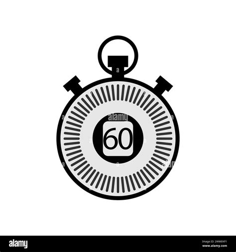 Stopwatch icon. Sixty seconds timer. Vector illustration. EPS 10 Stock ...