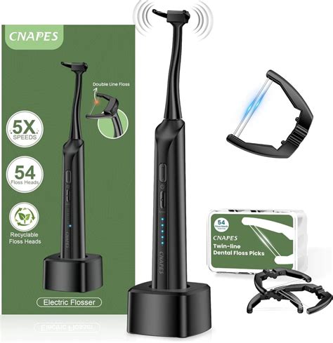 Electric Flosser for Teeth with 5 Speeds + 54 Refill Heads, Water ...