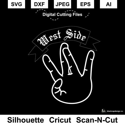 West Side Gang Hand Sign SVG Cut File - Etsy España