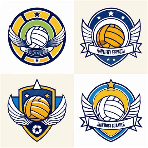 Creative Volleyball Team Logos Custom Designs for Sports Clubs | Premium AI-generated vector