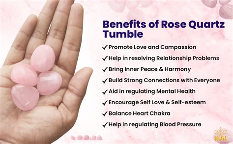 SOLAVA Original Rose Quartz Stone Tumble-Natural Pink Crystal Stones ...